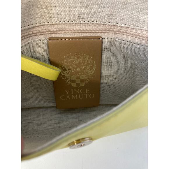 VINCE CAMUTO NWT SMALL YELLOW LEATHER CROSSBODY BAG (ASIS) - Picture 10 of 16
